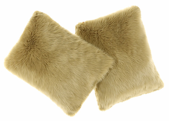 Decorative faux fur pillow KARAKUM