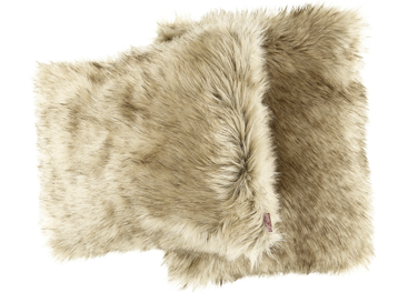 Decorative faux fur pillow GRANDE PINI beige