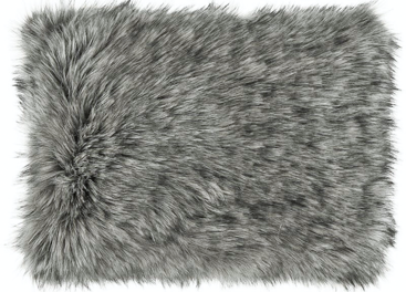 Decorative faux fur pillow GRANDE PINI brown grey